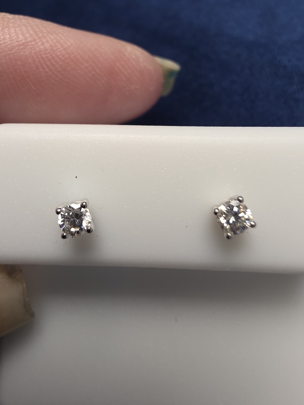 Classic Moissanite .20 VVSD Sterling Silver Stud Earrings